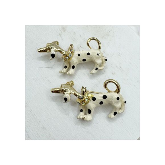 Vtg Nodder Dalmatian Dog Scatter Pins Enamel Mid Century 50s  Bobble Head Kitsch - Picture 10 of 12